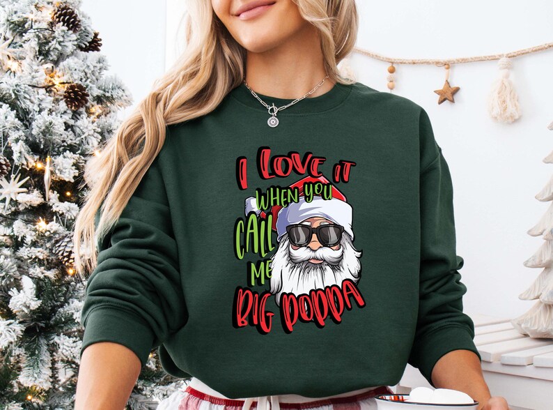 Santa Claus Artwork DTF Transfer, Holiday Winter Apparel Print Ready To Press Tee image 5
