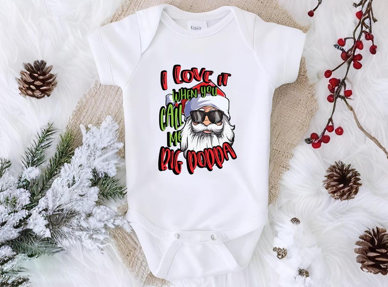 Santa Claus Artwork DTF Transfer, Holiday Winter Apparel Print Ready To Press Tee image 10