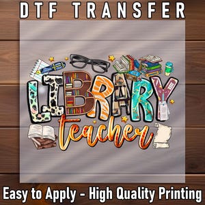 a poster with the words library teacher on it