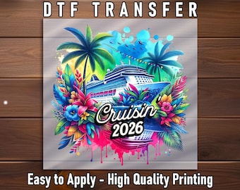 2026 Cruisin' DTF Transfer: Tropical Cruise Shirt Art