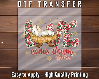 Baby Jesus Holiday DTF Transfer, Preppy Faith Based Apparel Ready To Press Shirt