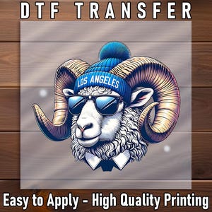 Los Angeles Rams Mascot DTF Transfer: DIY Apparel