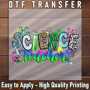 Science Teacher DTF Transfer: Fun Classroom Iron-On
