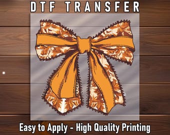 Rustic Autumn Leaves DTF Transfer, Cozy Fall Apparel Iron On Ready To Press Shirt