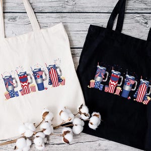 a tote bag and a tote bag on a wooden table