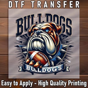 Bulldogs Football DTF Transfer: Fierce Sports Iron On