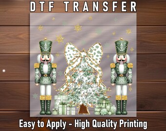 Nutcracker Christmas Tree DTF Transfer, Ready to Press Iron-On