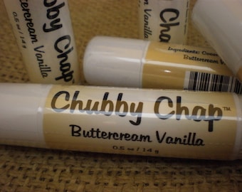 Chubby Chap GIANT .5 oz Natural lip balm, Buttercream Vanilla