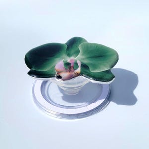 MagSafe-telefoongreep groene orchidee – elegante telefoongreep met bloemen | iPhone-accessoire Modern Orchid