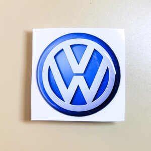 Autocollant 3D ( logo VW ) Résine époxy étanche | Ordinateur portable | Cahiers | Téléphone | Macbook