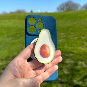 Supporto per telefono a forma di avocado - Supporto per telefono carino ed estetico per iPhone e Android / Supporto a forma di avocado / Divertente accessorio per telefono / Regalo per gli amanti della frutta