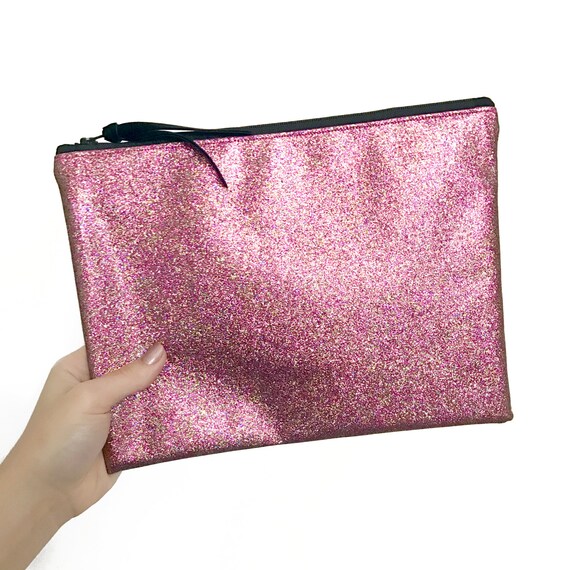 Items similar to Pink Magic Glitter Clutch Bag on Etsy
