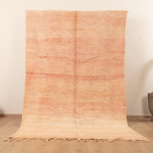 Vintage Pfirsich Boujaad Teppich, Authentisch Marokkanischer Teppich, 230 x 150 cm