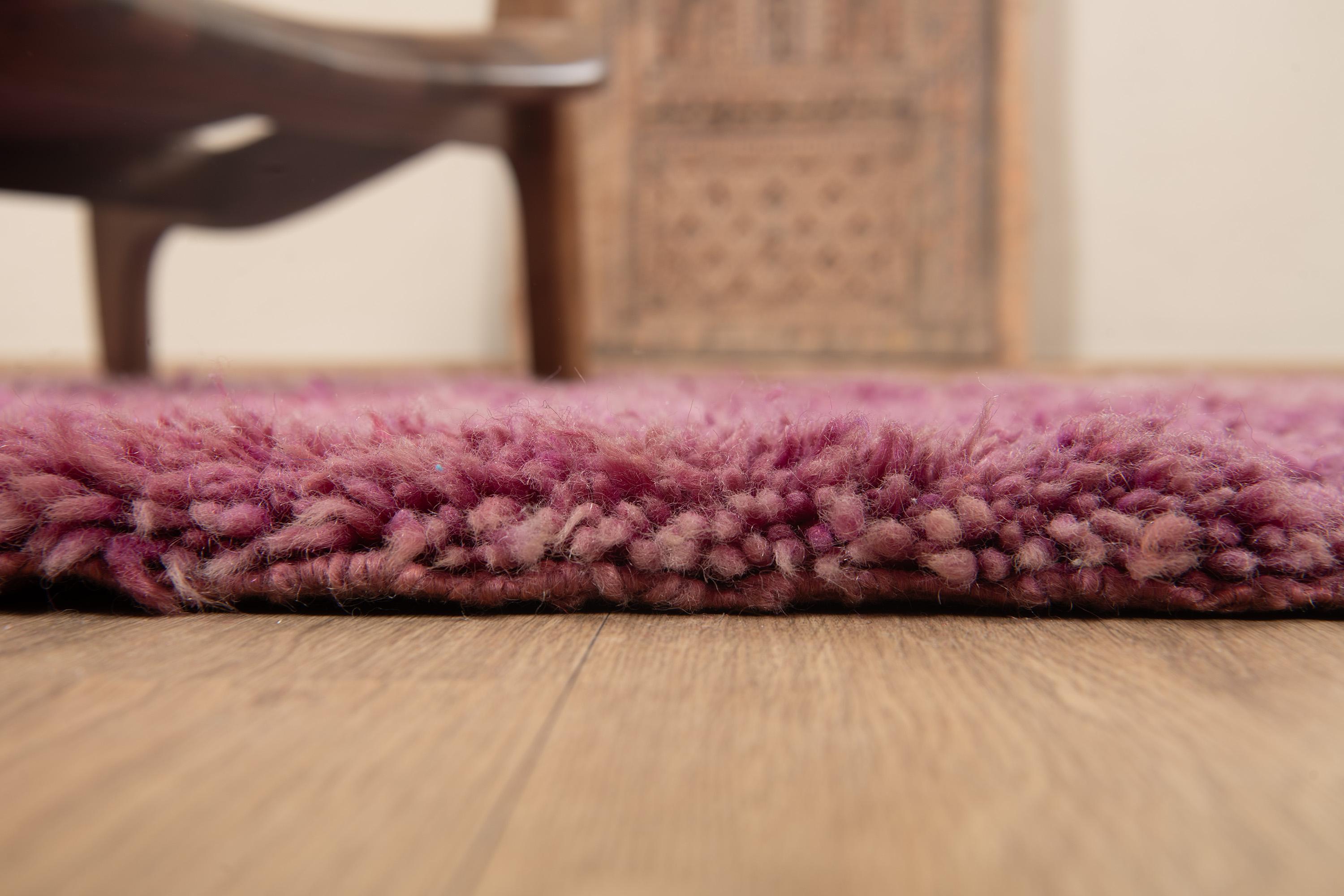 ヴィンテージ パープル ベニ・ウライン ラグ、本物のモロッコ製