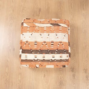 Moroccan Kilim Pouf Floor Pouf Vintage Moroccan Ottoman Square Pouf•Yoga Meditation Cushion•Outdoor colorful Kilim Pillows•Berber poufs