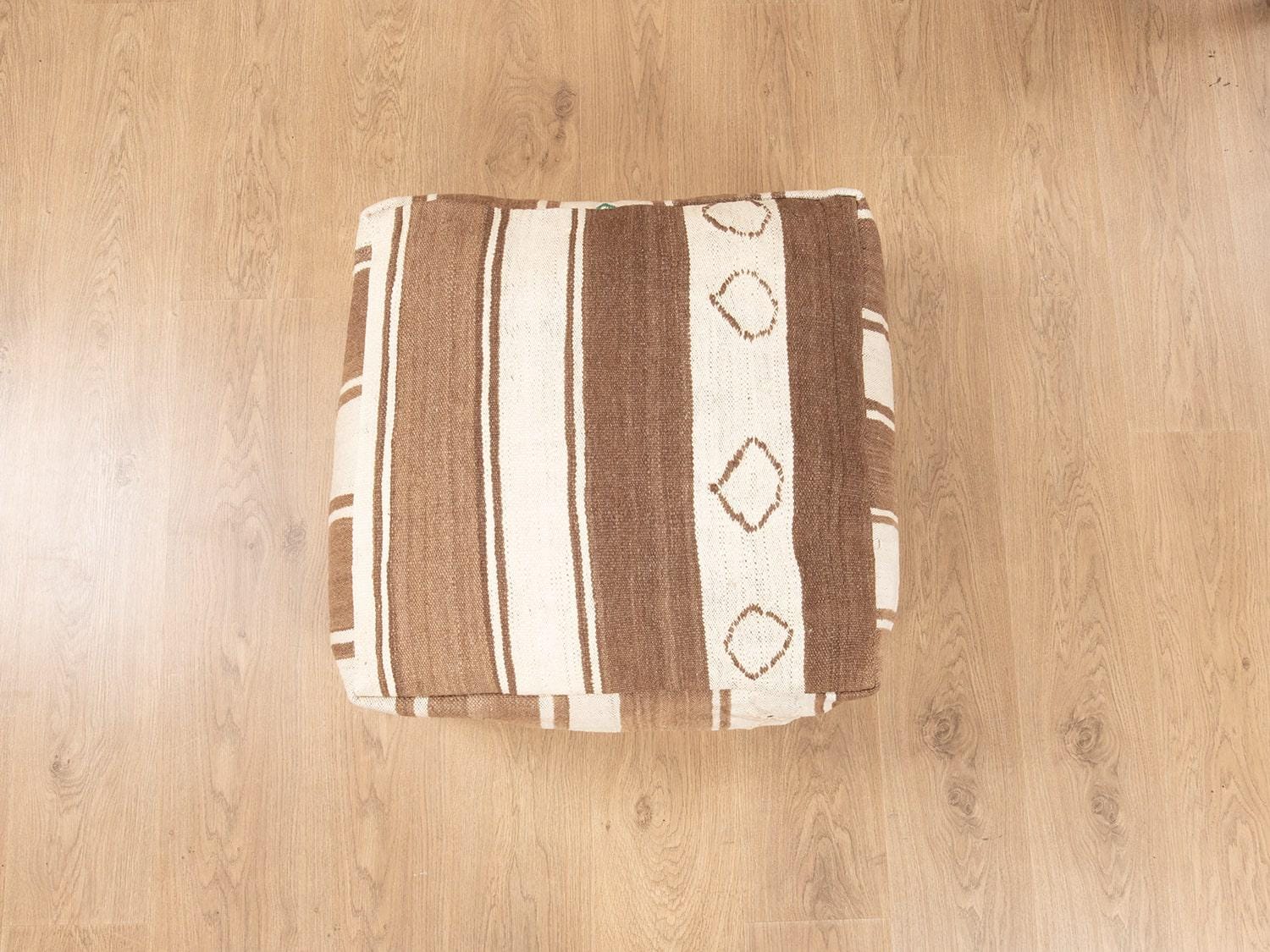 手織り風ウールクッションカバー モロッコ キリム 2枚セット プフ 手織り風ウールクッションカバー モロッコ キリム 2枚セット プフ