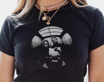 Vintage Horror Movie Characters Baby Tee, Hot Ghoul Summer Shirt, Spooky Summer Halloween Costume
