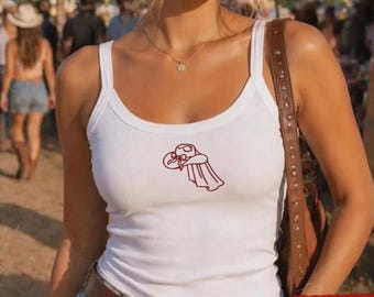 Bride Cowboy Hat Veil Embroidered Baby Tee, Wedding Honeymoon Outfit, Future Mrs Top, Y2K Bachelorette Tee, Bridal Engagement Gift