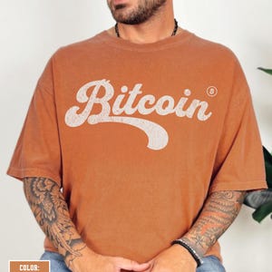 Bitcoin Shirt Comfort Colors, Minimalist Crypto Tee, Small BTC Logo, Bitcoin Trader Gift, Soft Vintage Look, Unisex Streetwear Tee, Satoshi