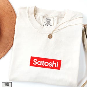 Bitcoin Shirt Comfort Colors, Crypto Tee, Small BTC Logo, Bitcoin Trader Gift, Soft Vintage Look, Unisex Streetwear Tee, Satoshi Nakamoto