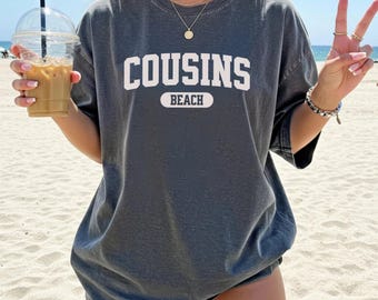 Cousins Beach Shirt, Beach Vacation Shirts, Beach Comfort Colors T-Shirt, Trendy Coastal Tee, East Coast Beach Shirt, Summer Vibes Shirt