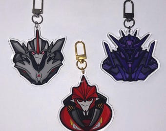 Transformers Prime ] TFP Soundwave, Knock Out & Starscream Acrylic Keychain