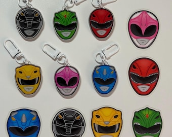 Power Ranger Keychains & Stickers
