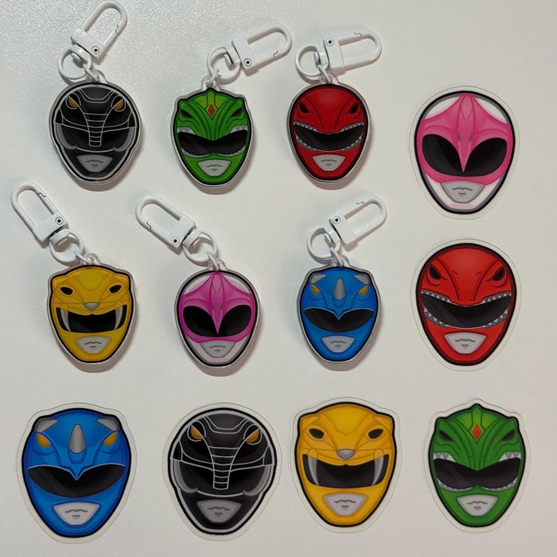 Power Ranger Keychains & Stickers - Etsy