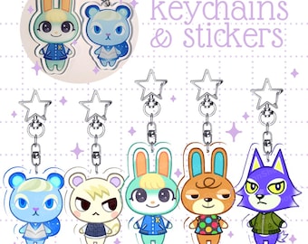 ACNH villager Keychains/Stickers