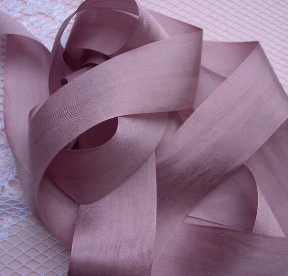 36MM 100/% PURE SILK RIBBON 1 1//2/" WIDE ~ PEACHY//PINK ~COLOR ~ 20 YRDS