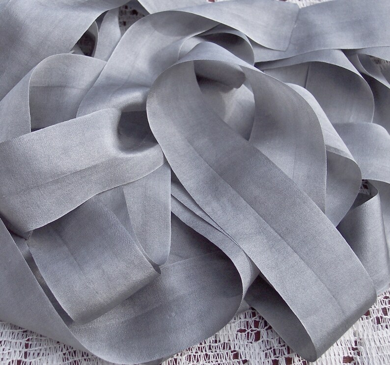 1 1//2/" WIDE ~WHITE ~COLOR ~ 5 YRDS 36MM 100/% PURE SILK RIBBON