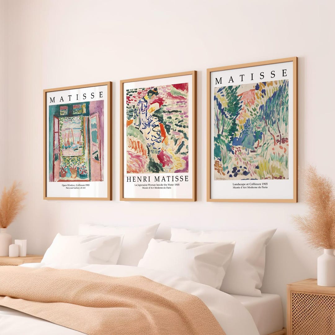 Set of 3 Posters Prints Henri Matisse Modern Wall Art Home Decor Multi ...