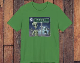 Camiseta del accidente alienígena de Roswell: Ropa retro de ciencia ficción OVNI, camiseta gráfica de Nuevo México de 1947