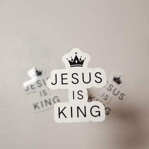 Jesus Is King Vinyl Sticker 2-Pack | Christian Decal