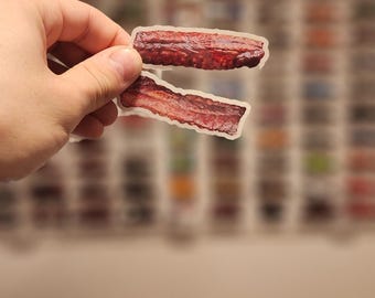 BBQ Ribs Sticker 2-Pack | Smoked Meat, Wet & Dry Rub | Water Resistant