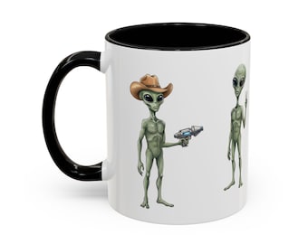 Alien Cowboy Mug: Sci-Fi Space Cowboy Coffee Cup (11oz or 15oz)