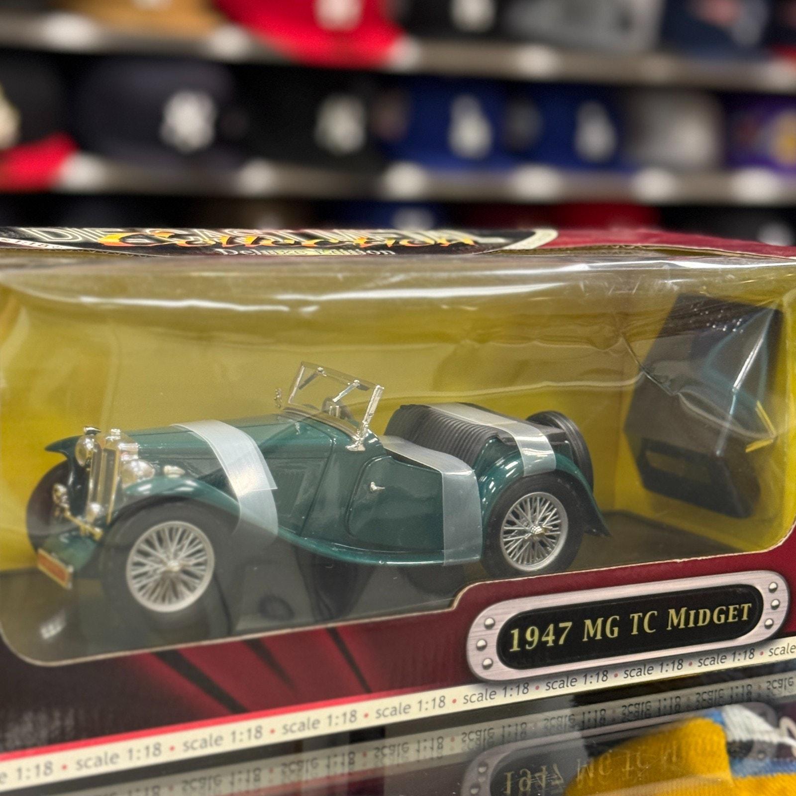 1947 MG TC Midget Yellow 1/18 Diecast Model Car by Road Signature - .co