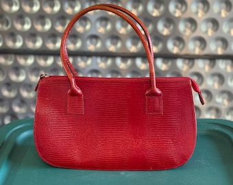 Borsa vintage in pelle di alligatore anni '60 / Condizioni eccellenti