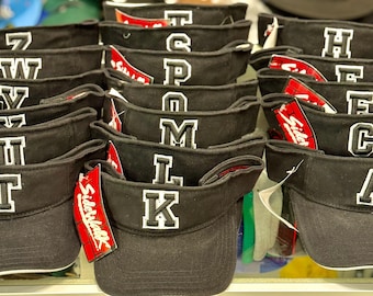 Initials 2D Single Letter Vintage Visors | New Old Stock
