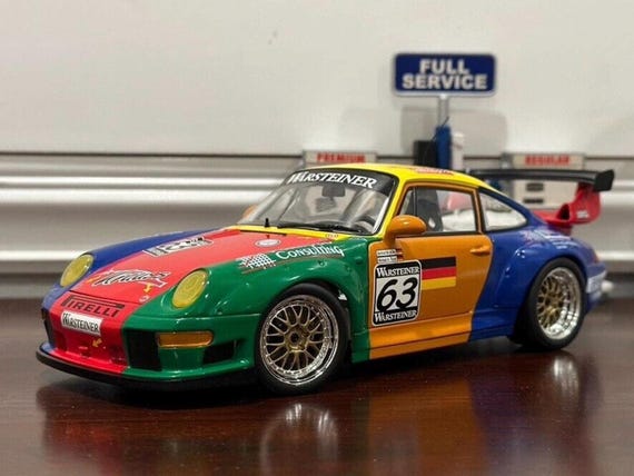 1/18 Porsche 993 GT2 Warsteiner Livery #63 UT Models Diecast Model