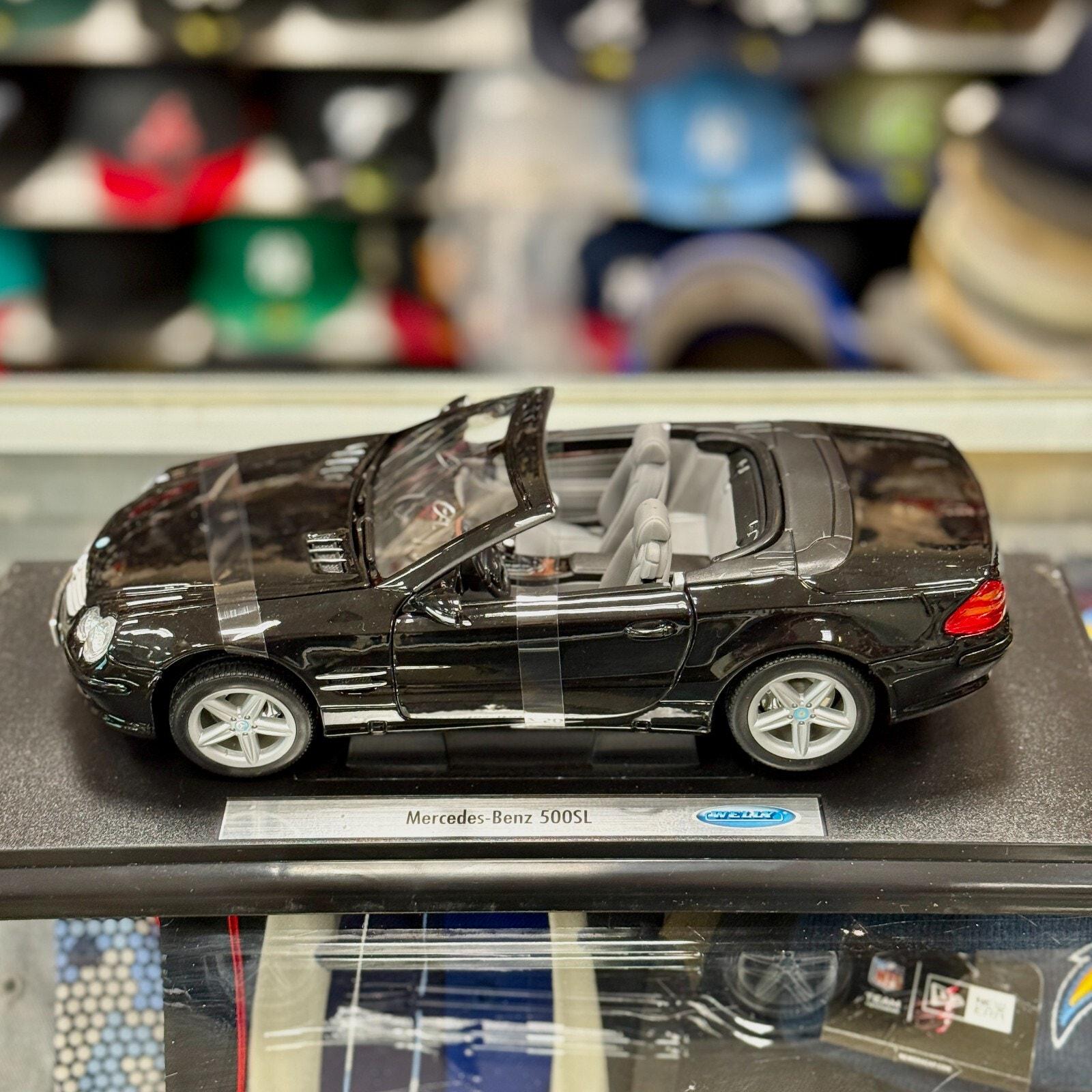 1/18 Mercedes Benz SL500 Nero Black WELLY Diecast Car | New - Etsy