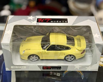 1/18 Porsche 993 Turbo S Diecast Model Car - UT Models - Yellow