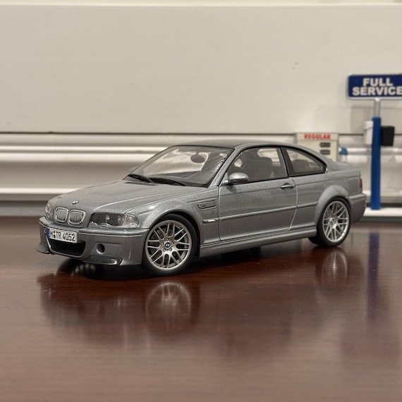 BMW M3 CSL E46 Diecast Model Car: Autoart 1/18 Scale, Steel Grey