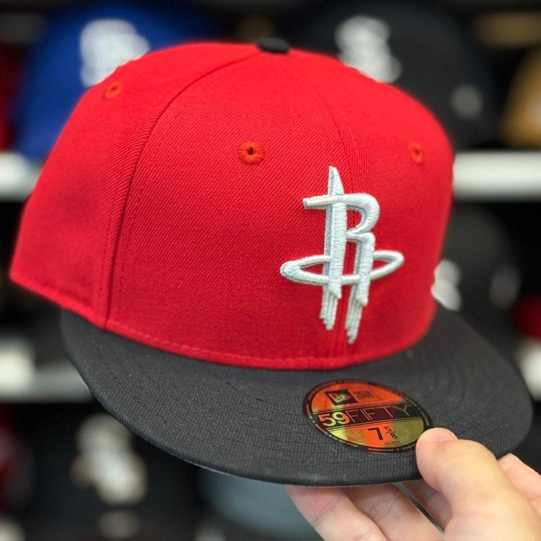 New Era Houston Rockets Two-tone 59FIFTY Fitted Hat Size 7 3/8 - Etsy