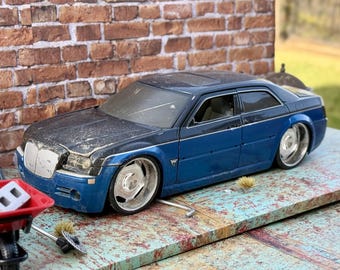 1/18 Scale Chrysler 300C Blue/black JADA DUB City | Diorama Model