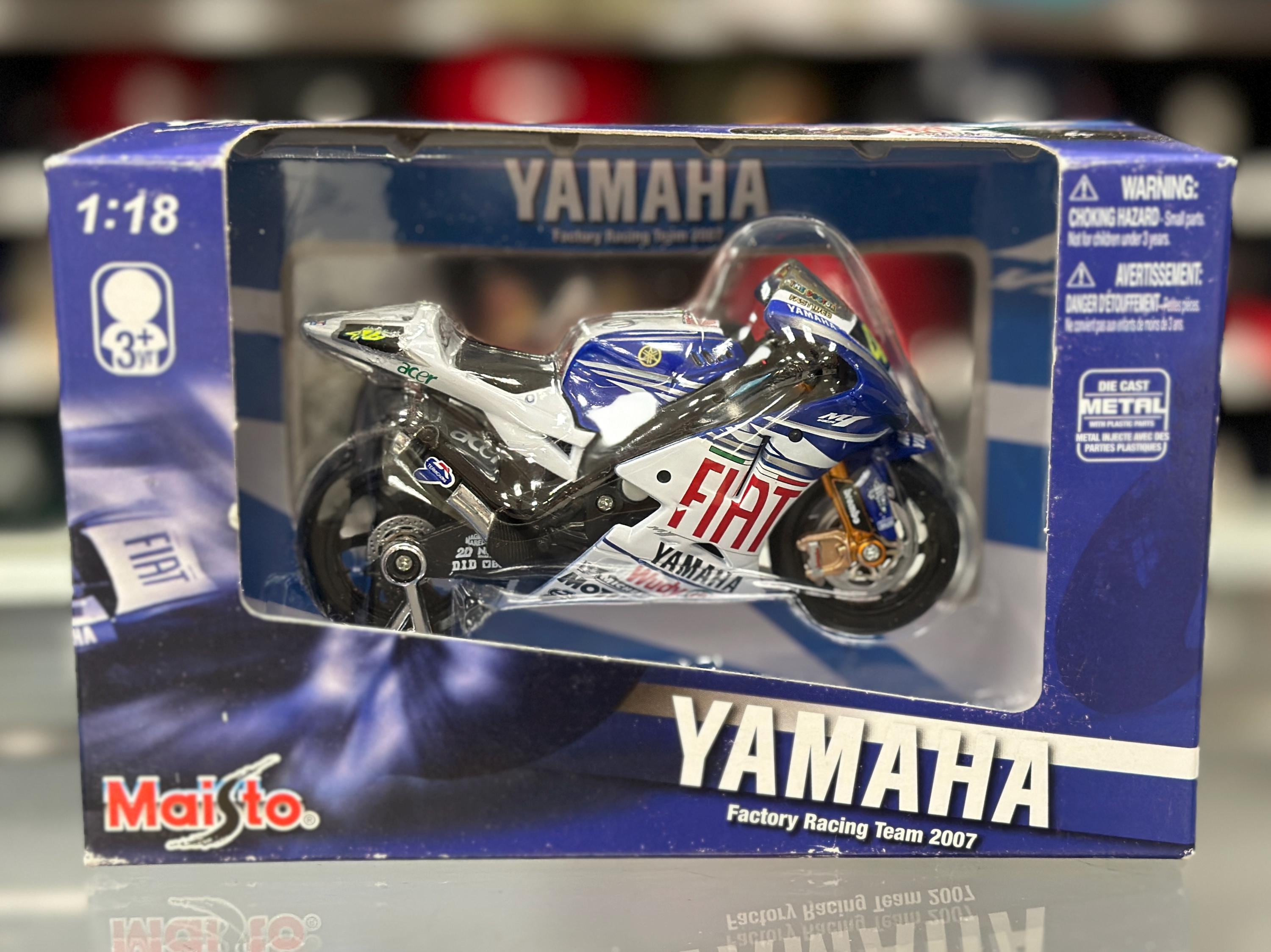 1:18 Yamaha FIAT Racing Bike Vintage Maisto 2 Wheeler MOTO | New