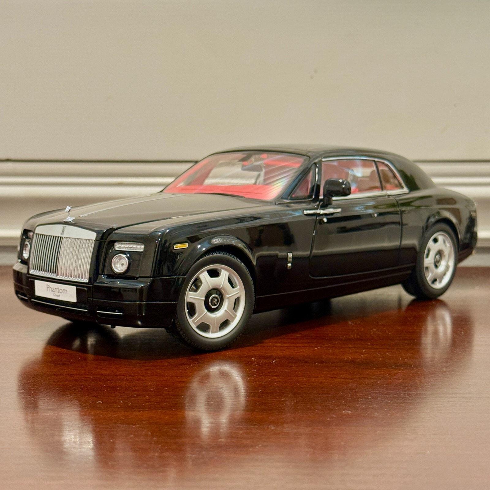 Kyosho 1/18 Rolls Royce Phantom Coupe Diamond Black Red Interior