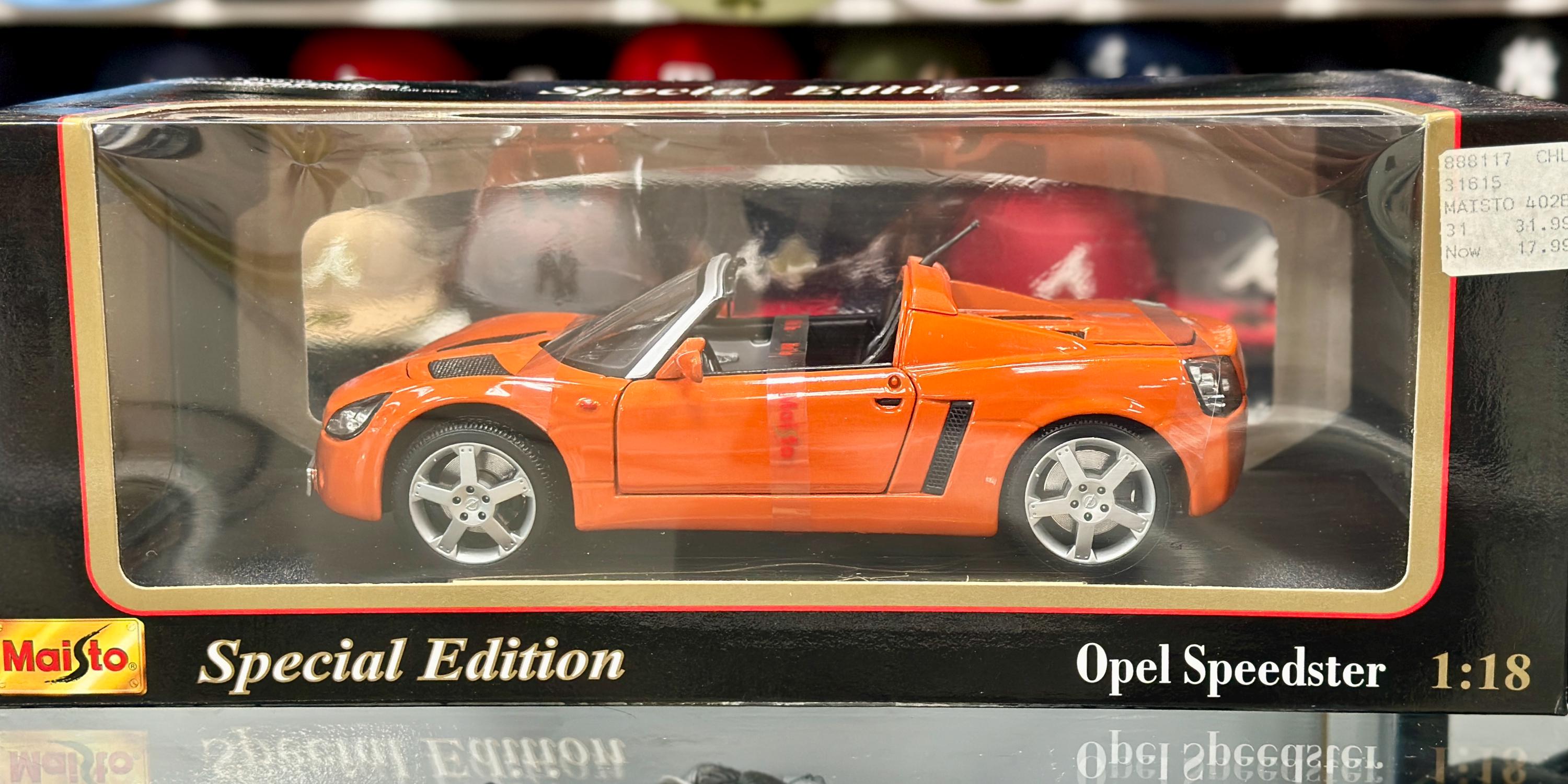 1/18 Opel Speedster Orange Vintage Diecast Sports Car European