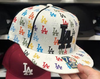 LA Dodgers Vintage Fitted Hat American Needle White/Multicolor | New Old Stock