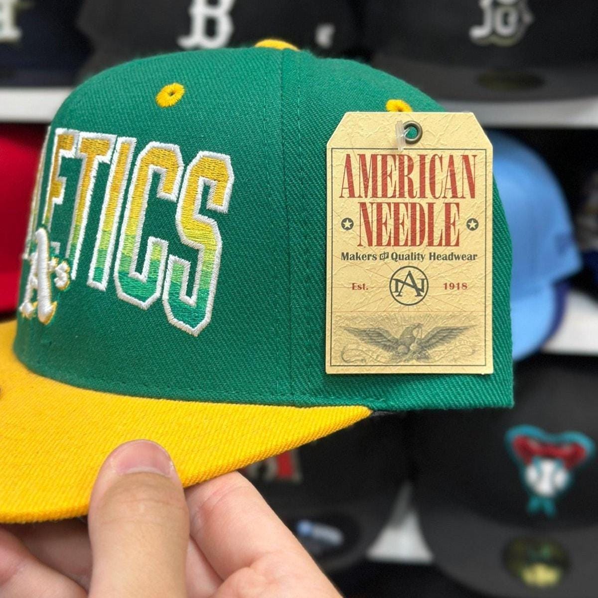 Oakland Athletics Snapback Vintage American Needle Green/yellow